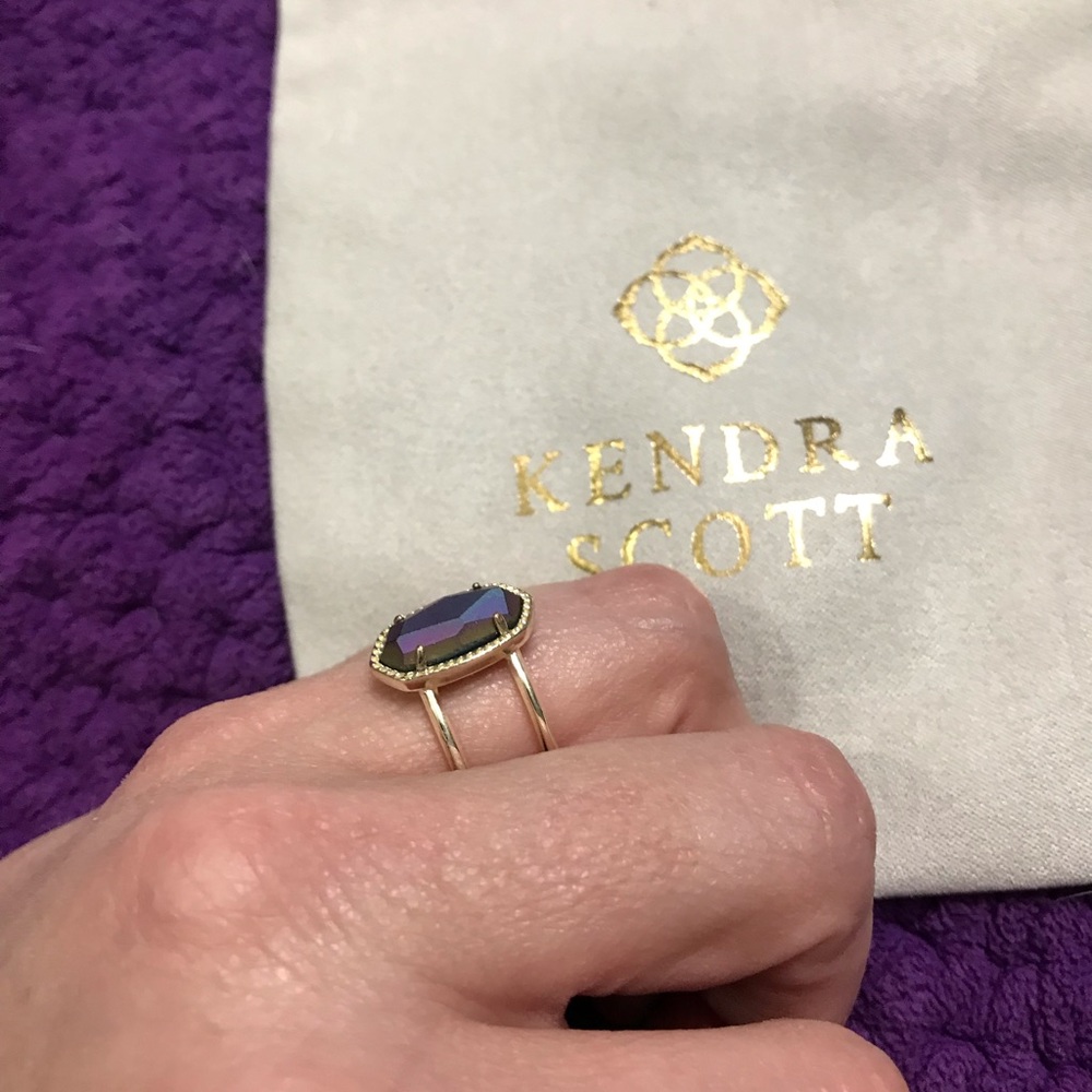 Multi colored stone ring size 7